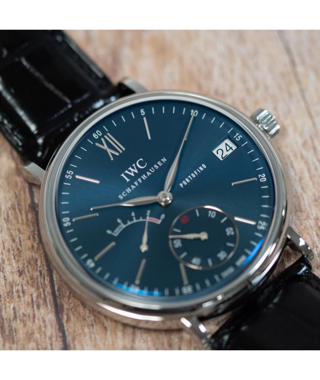 IWC Синие металлические часы, фото 3