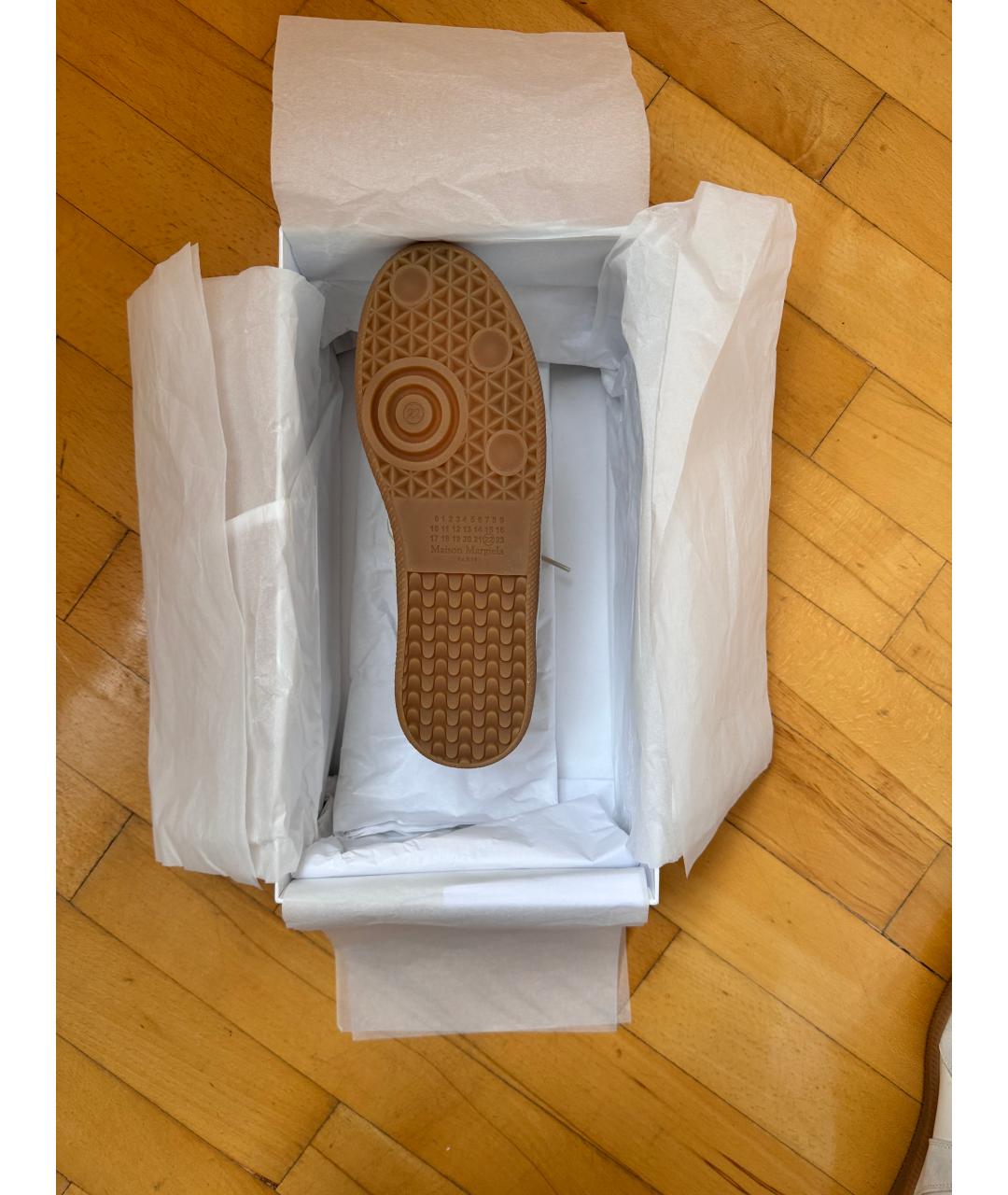 MAISON MARGIELA Белые кожаные кеды, фото 5