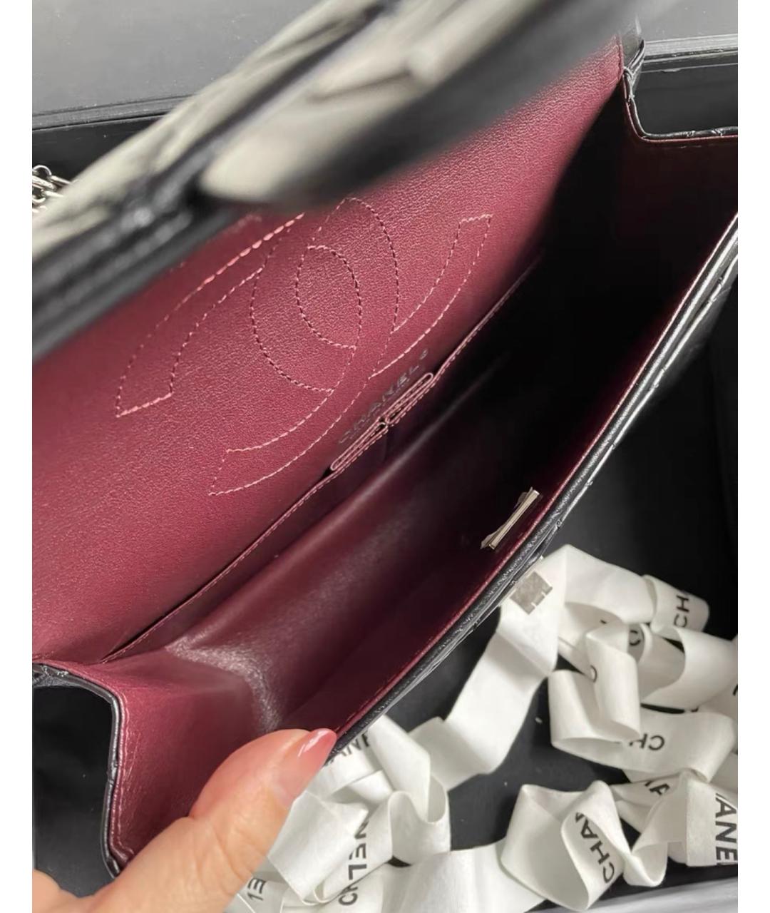 CHANEL Черная кожаная сумка через плечо, фото 8