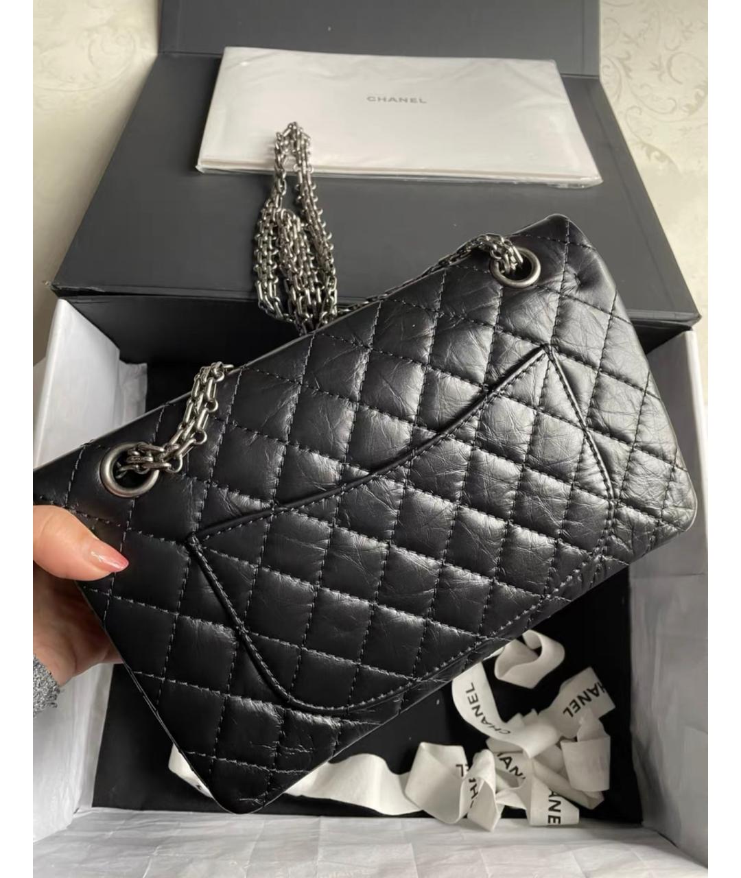 CHANEL Черная кожаная сумка через плечо, фото 5