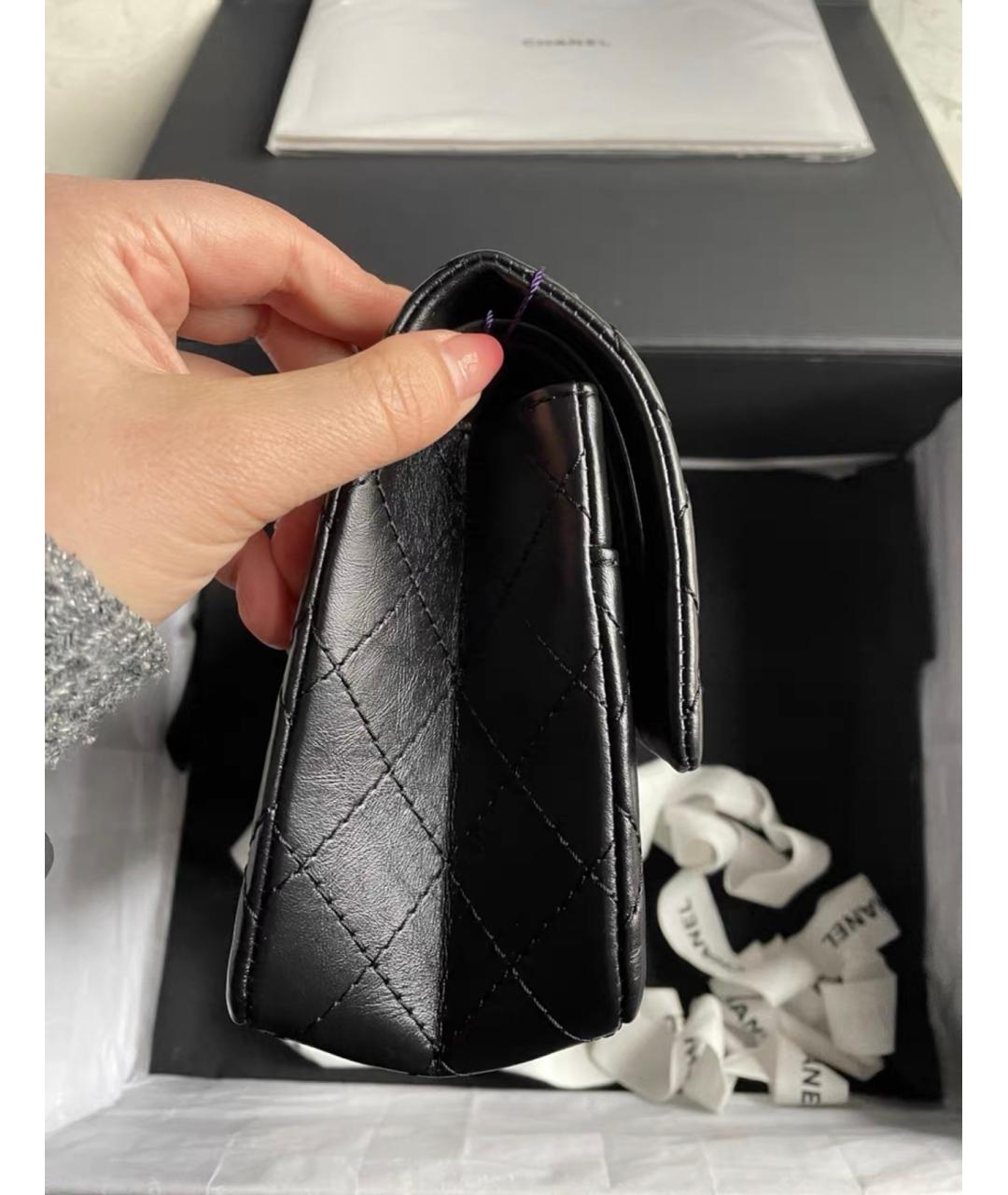 CHANEL Черная кожаная сумка через плечо, фото 7