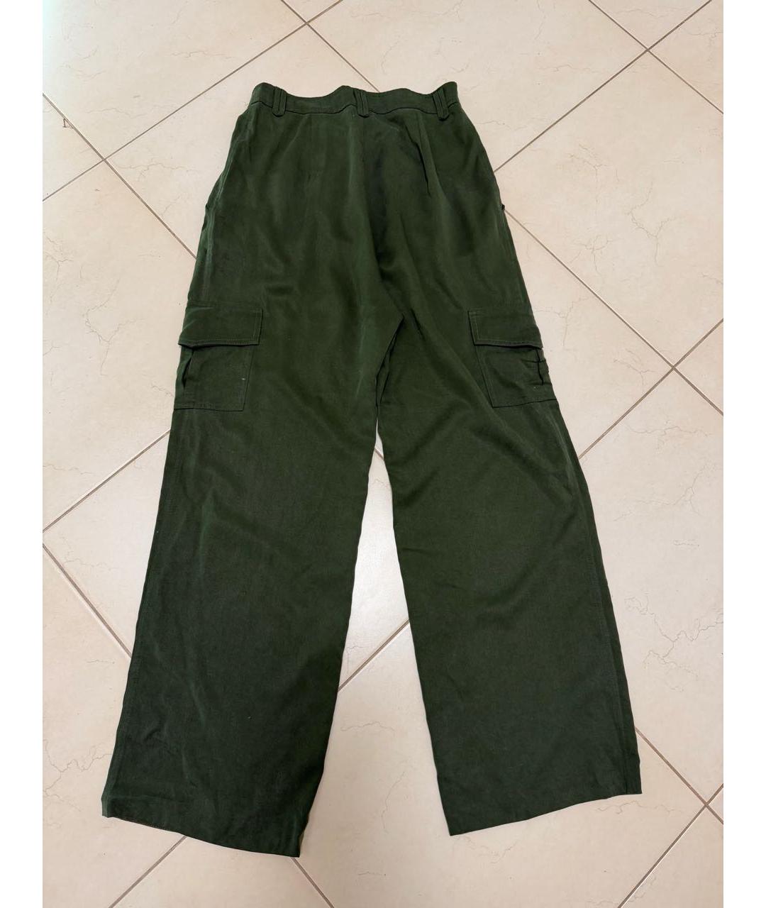 REFORMATION Зеленые брюки широкие, фото 6