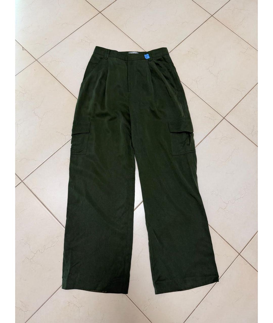 REFORMATION Зеленые брюки широкие, фото 9