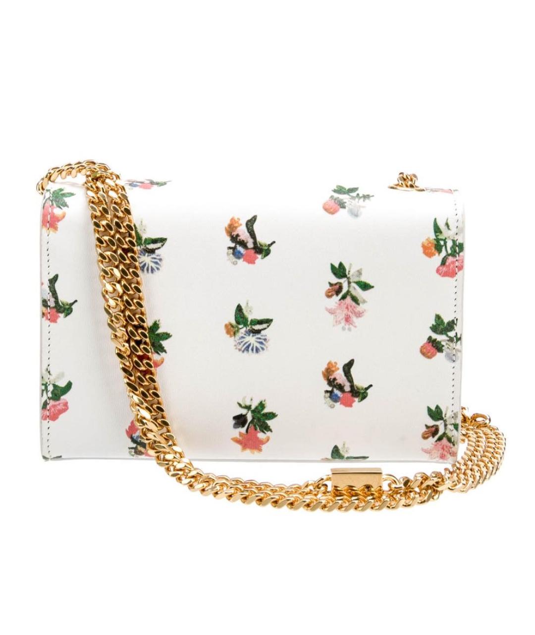 SAINT LAURENT Белая кожаная сумка через плечо, фото 3