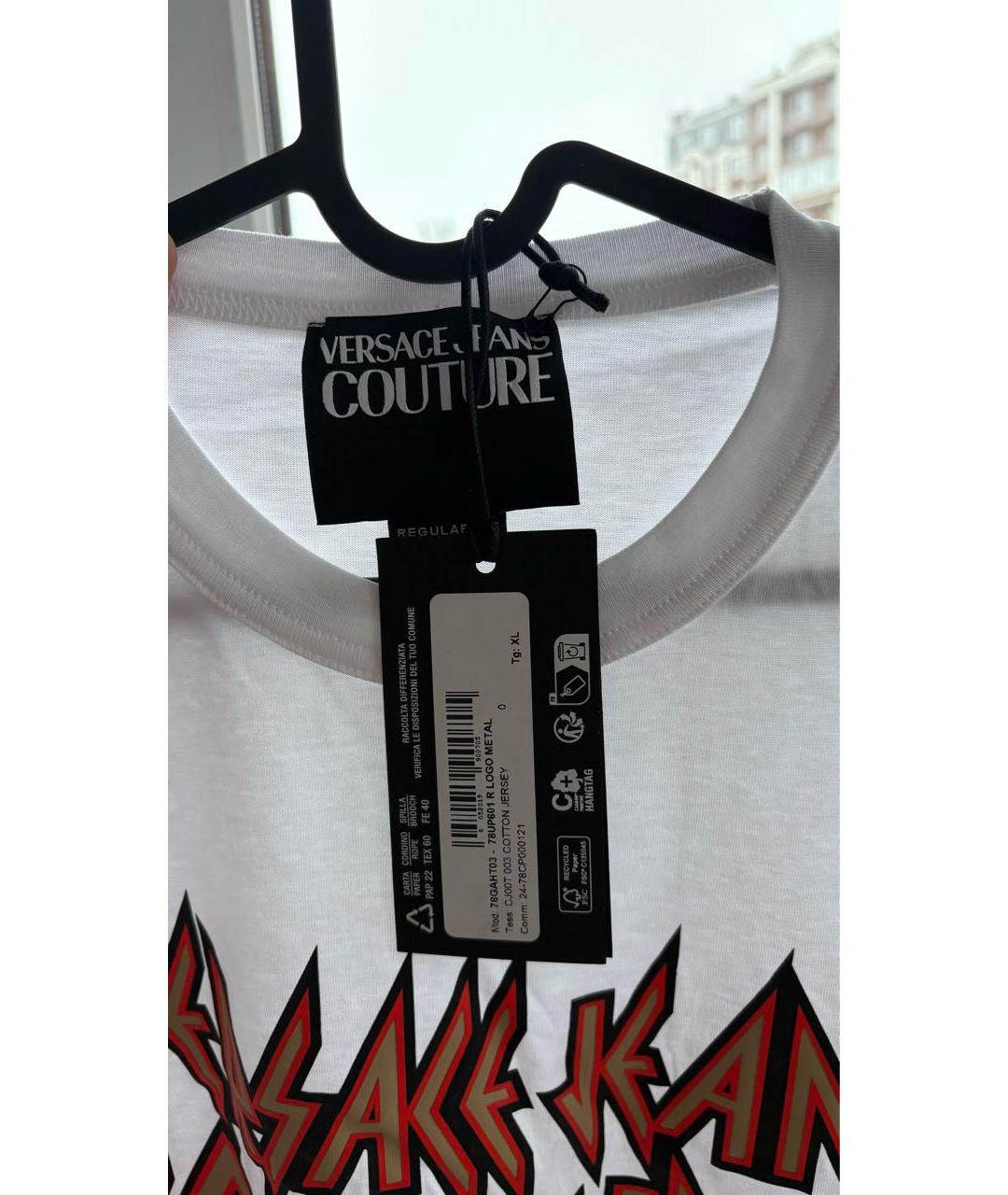 VERSACE JEANS COUTURE Белая хлопковая футболка, фото 2