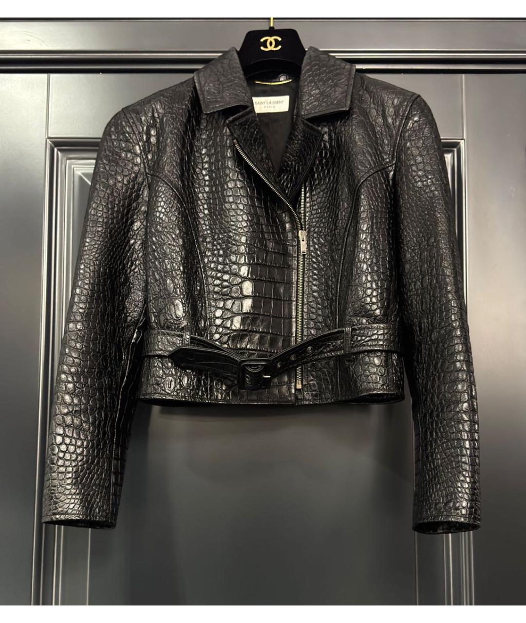 SAINT LAURENT Черная кожаная куртка, фото 9