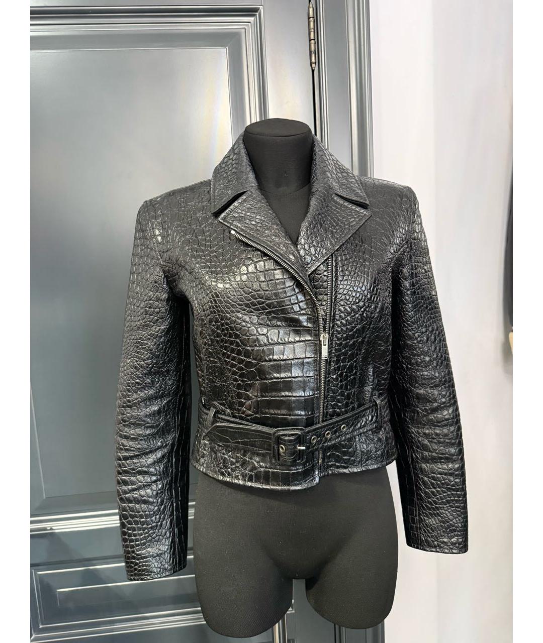 SAINT LAURENT Черная кожаная куртка, фото 6