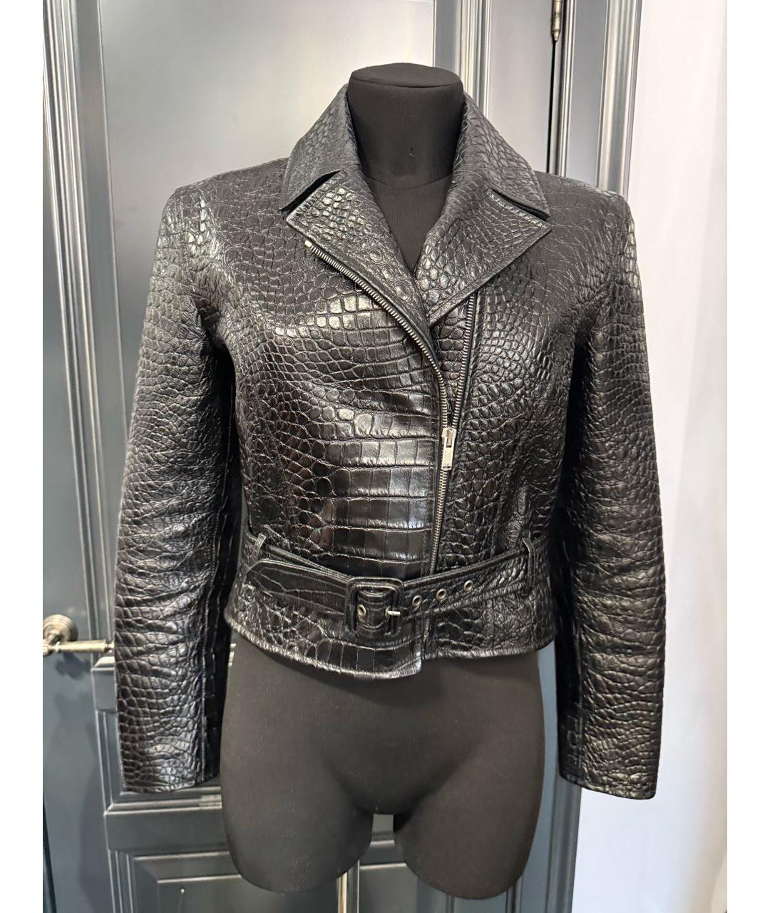 SAINT LAURENT Черная кожаная куртка, фото 8