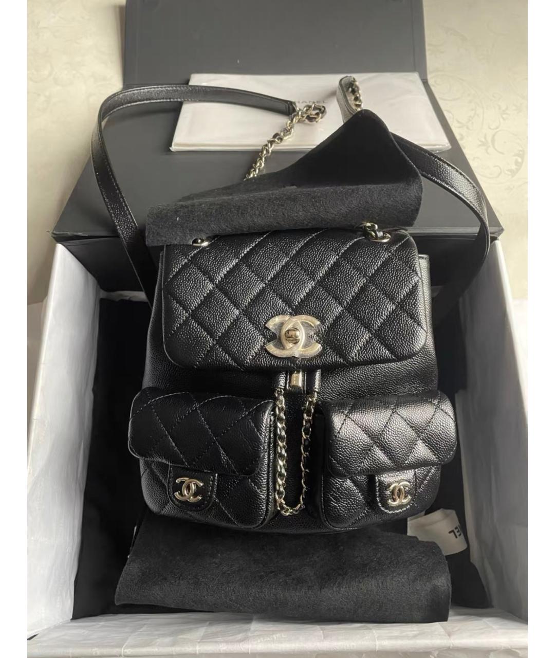 CHANEL Черный кожаный рюкзак, фото 2