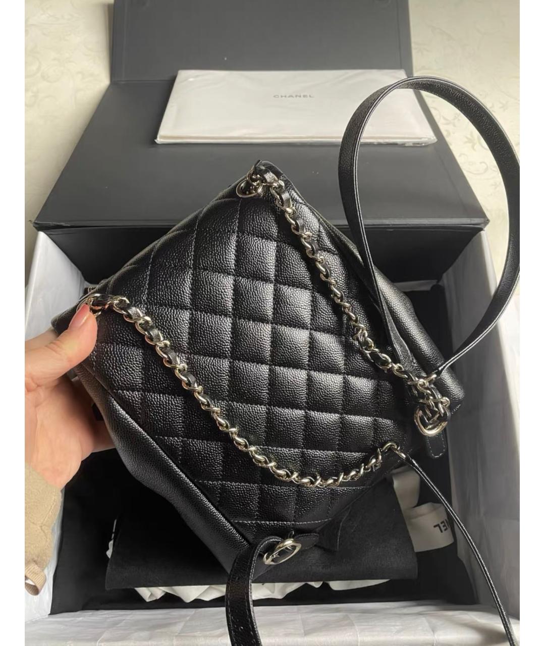 CHANEL Черный кожаный рюкзак, фото 4