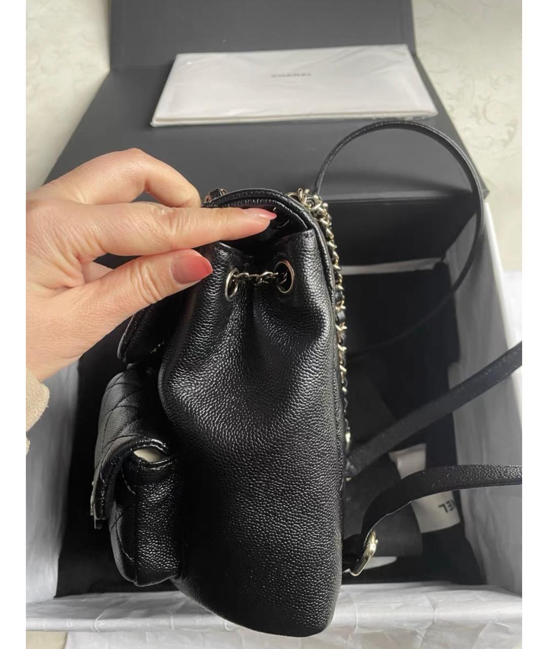 CHANEL Черный кожаный рюкзак, фото 5