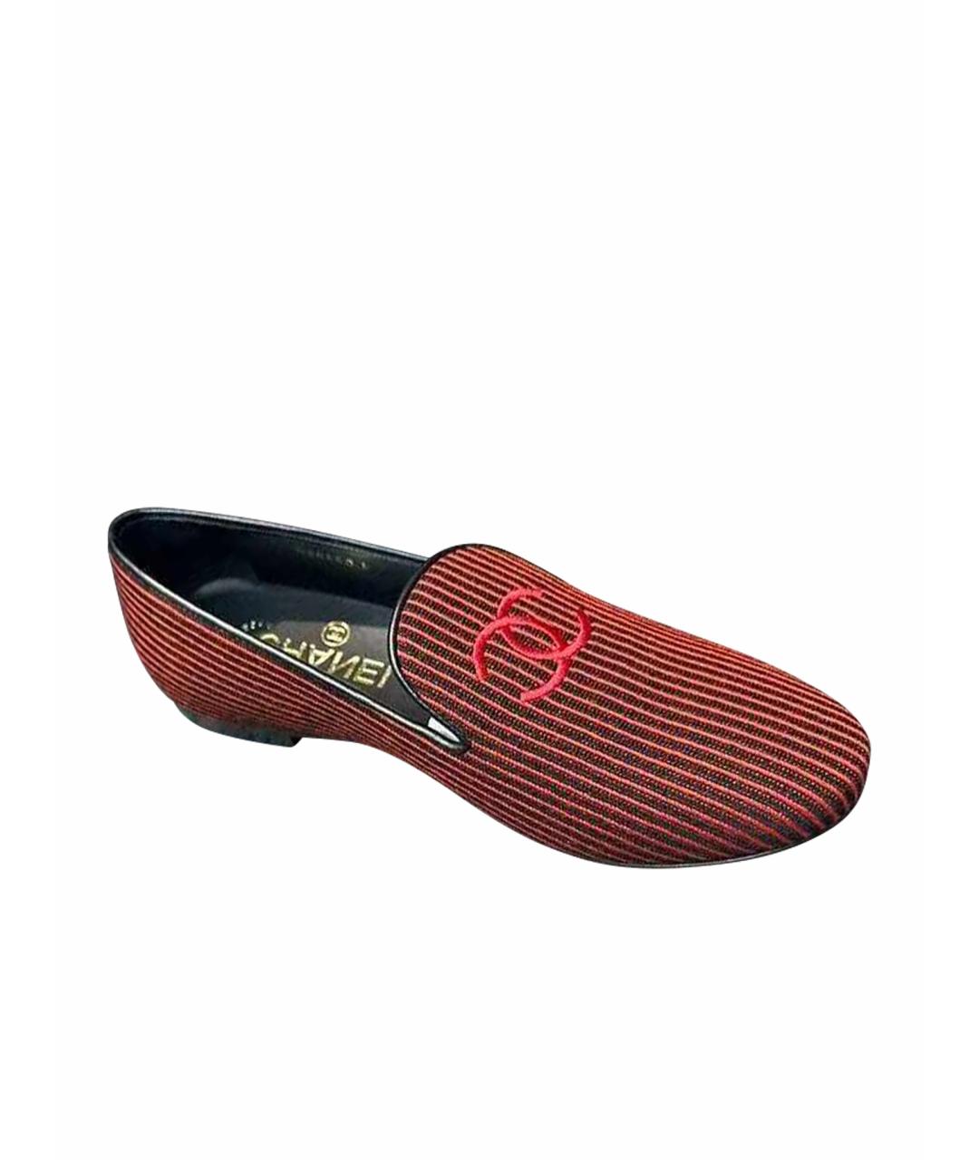 CHANEL Красные мокасины, фото 1