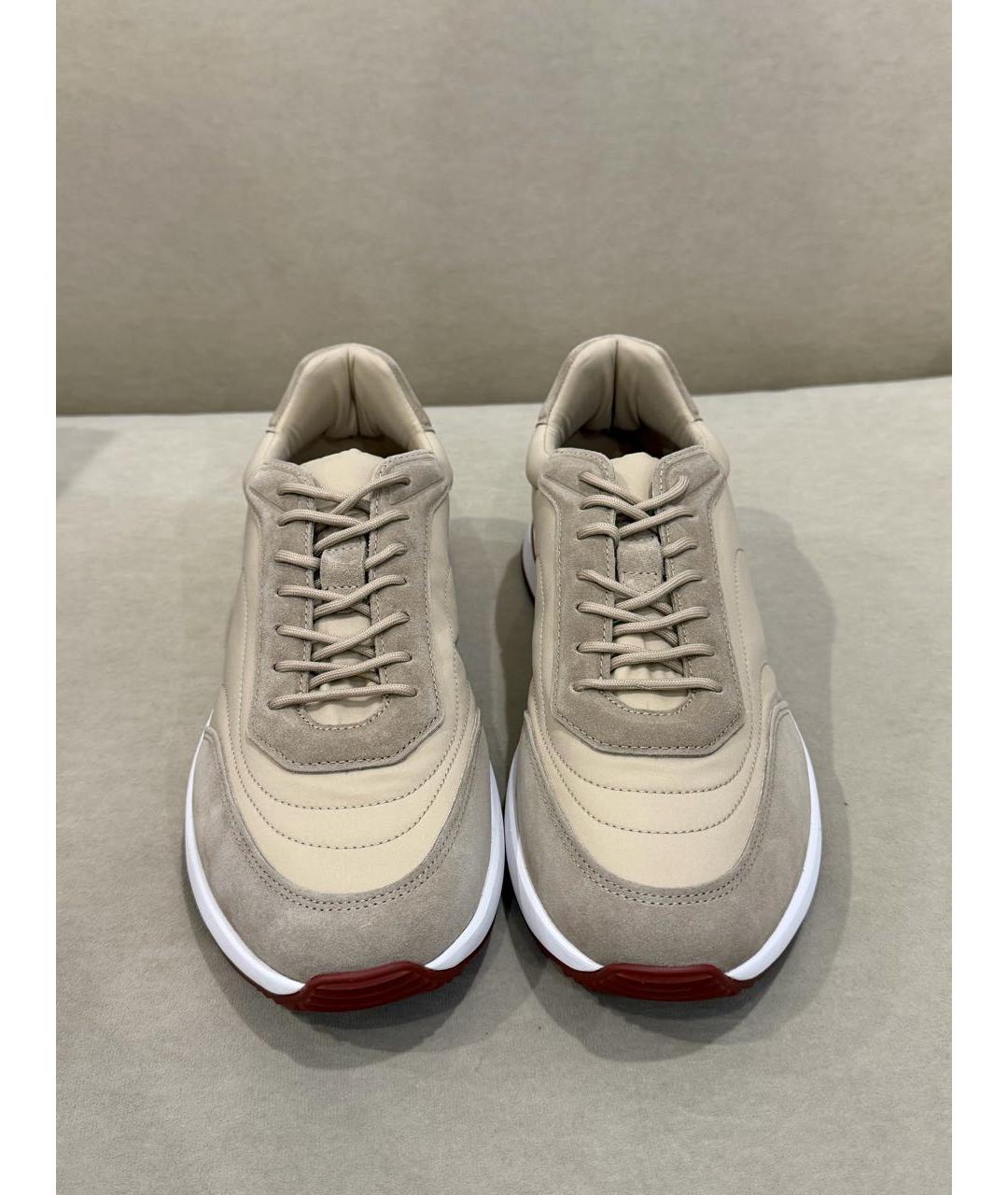 LORO PIANA Бежевые высокие кроссовки / кеды, фото 2