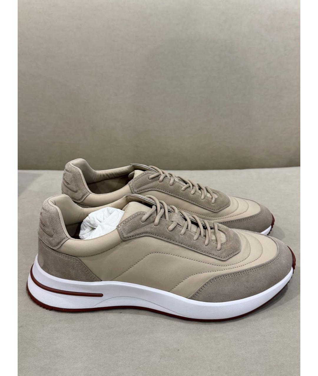 LORO PIANA Бежевые высокие кроссовки / кеды, фото 7