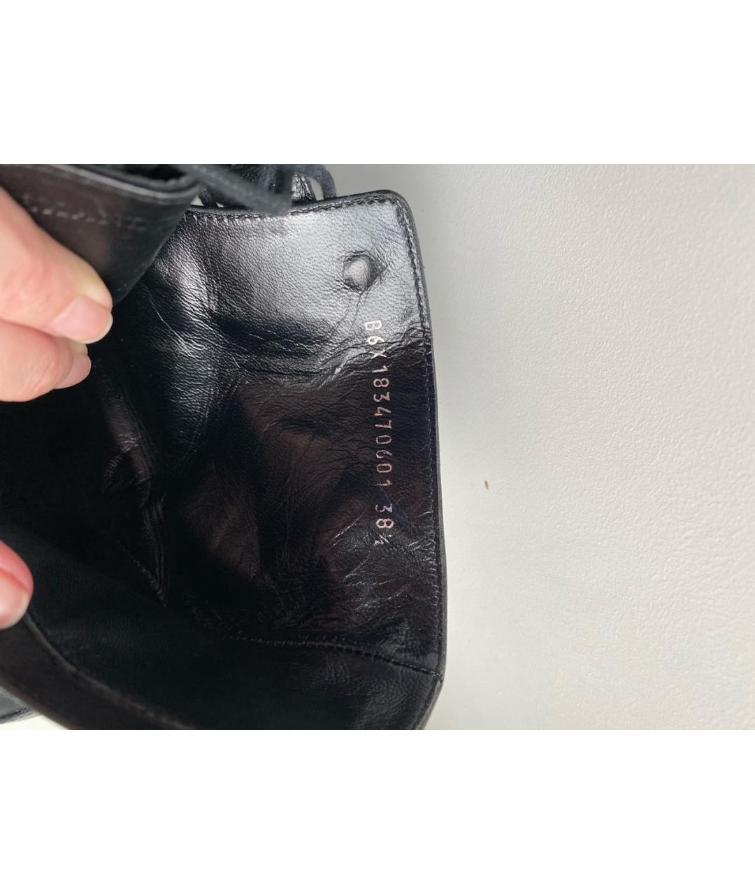 ALEXANDER MCQUEEN Черные кожаные ботинки, фото 6