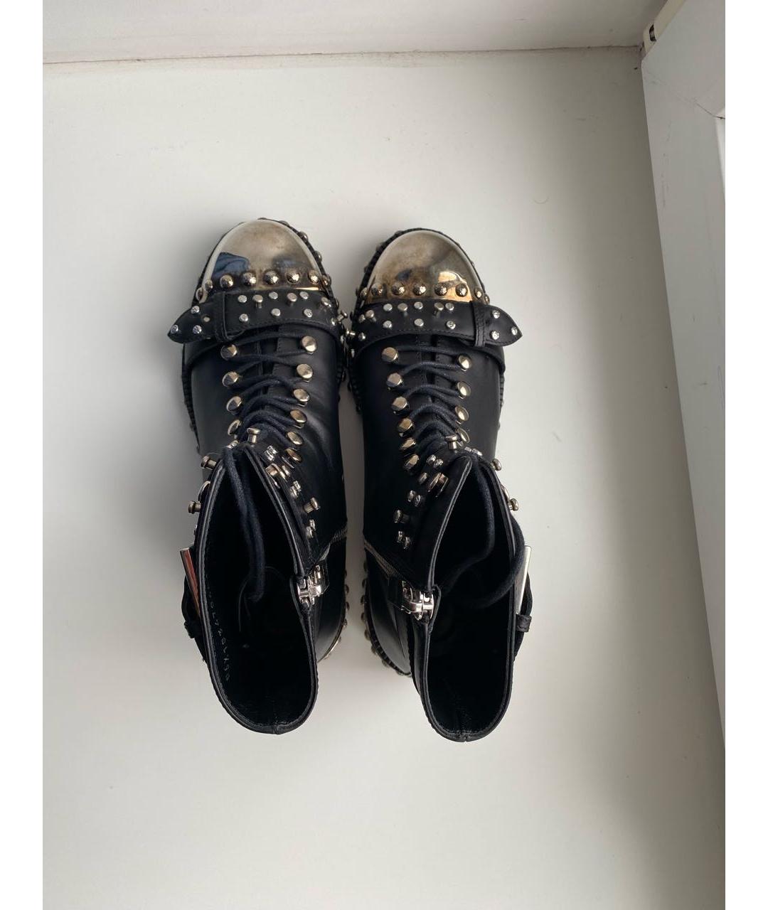 ALEXANDER MCQUEEN Черные кожаные ботинки, фото 3