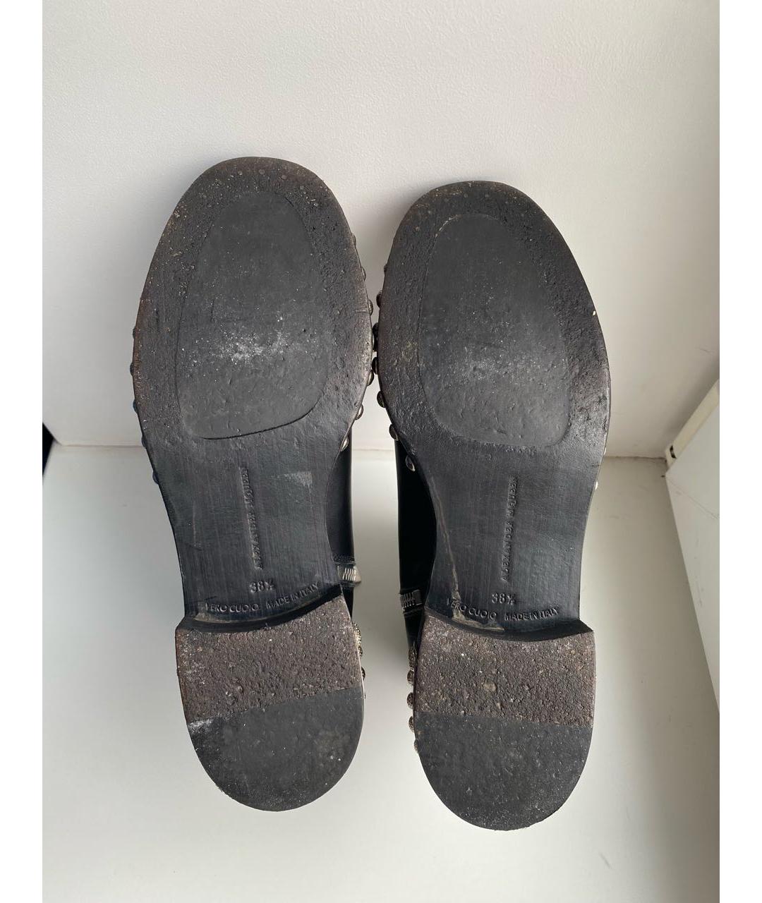 ALEXANDER MCQUEEN Черные кожаные ботинки, фото 7