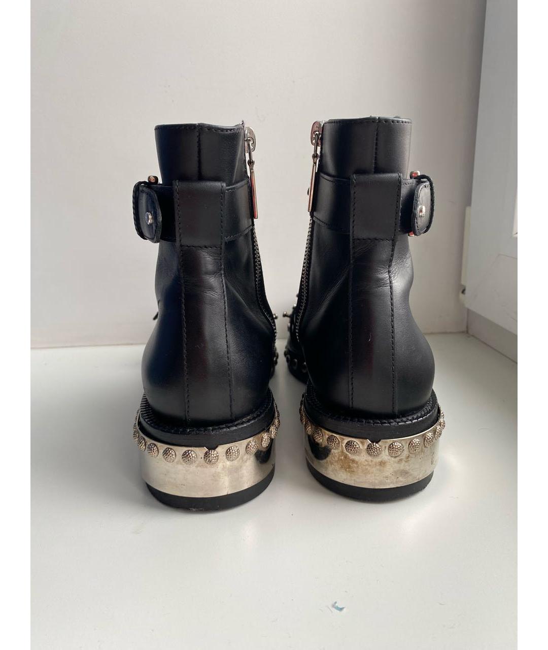 ALEXANDER MCQUEEN Черные кожаные ботинки, фото 4