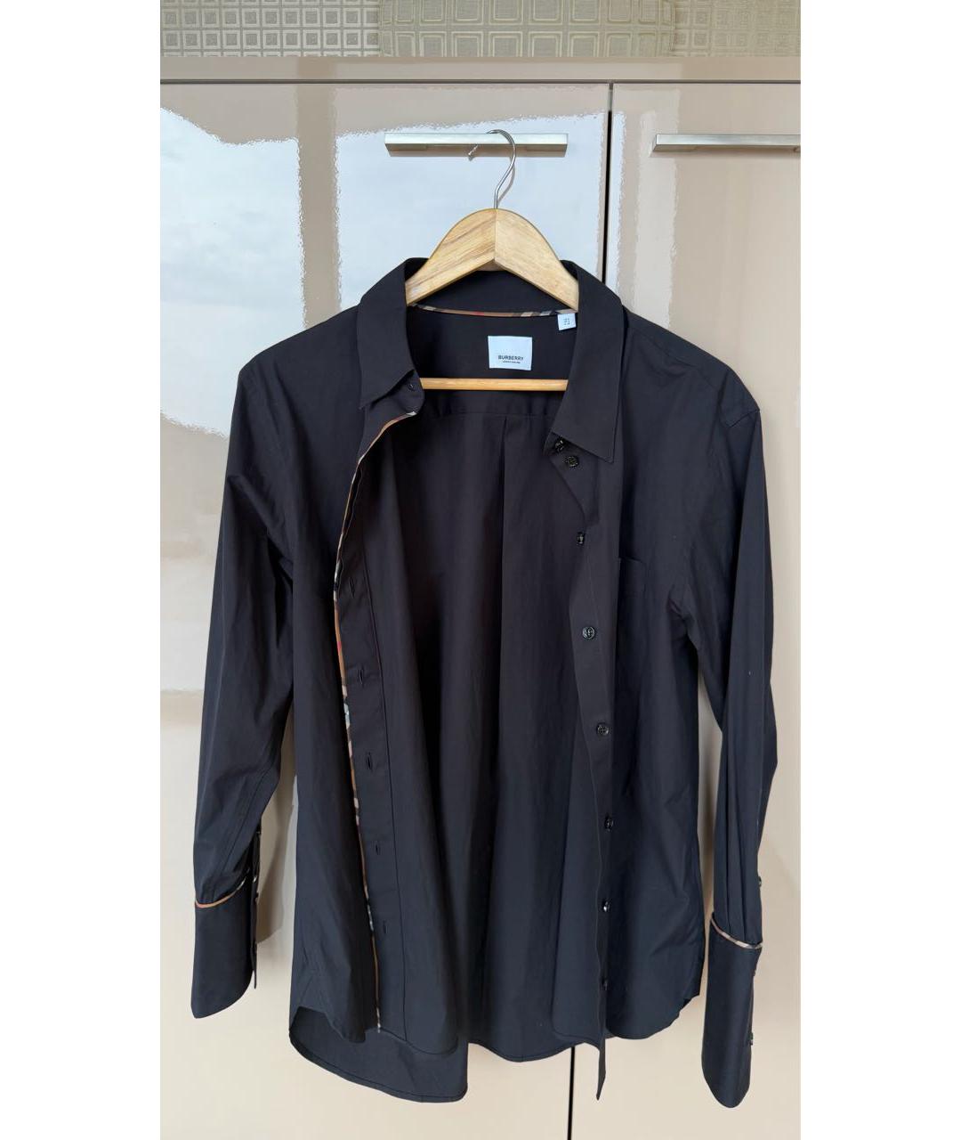 BURBERRY Черная хлопковая рубашка, фото 2