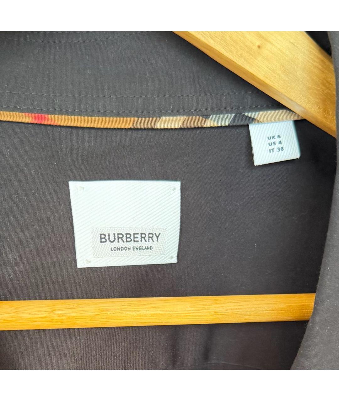 BURBERRY Черная хлопковая рубашка, фото 3