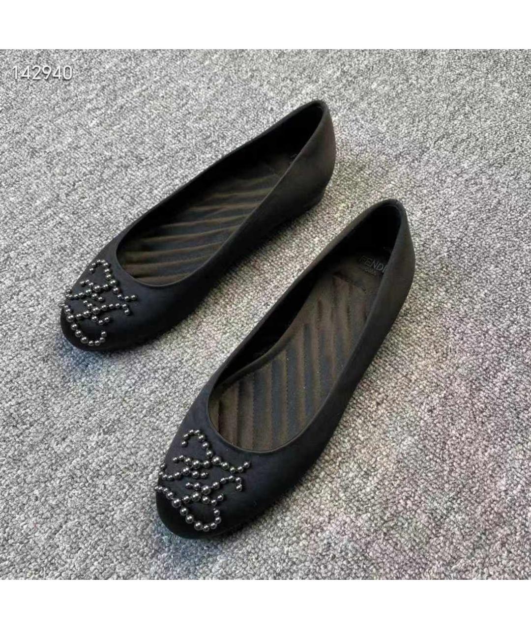 FENDI Черные мокасины, фото 2