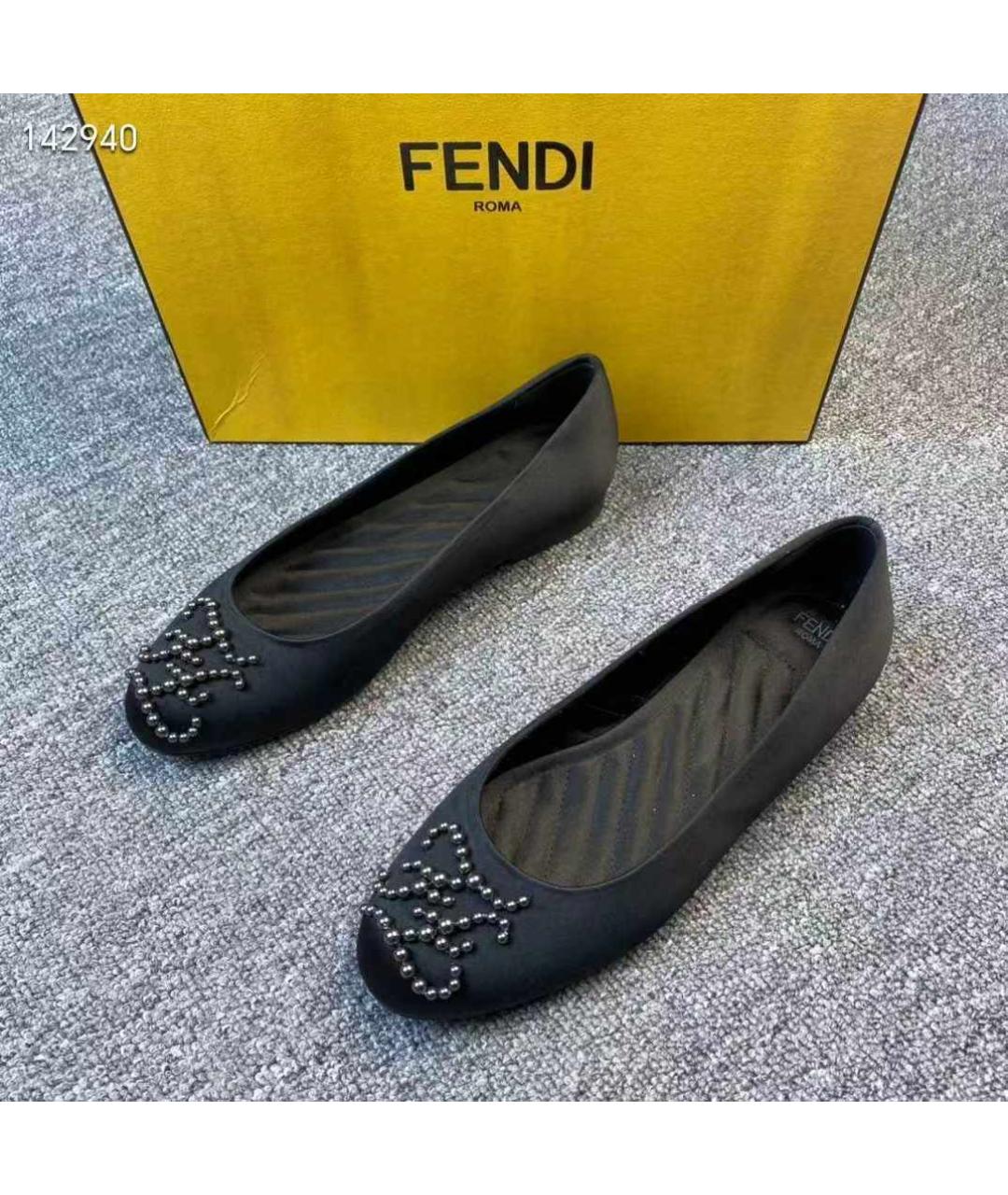 FENDI Черные мокасины, фото 8