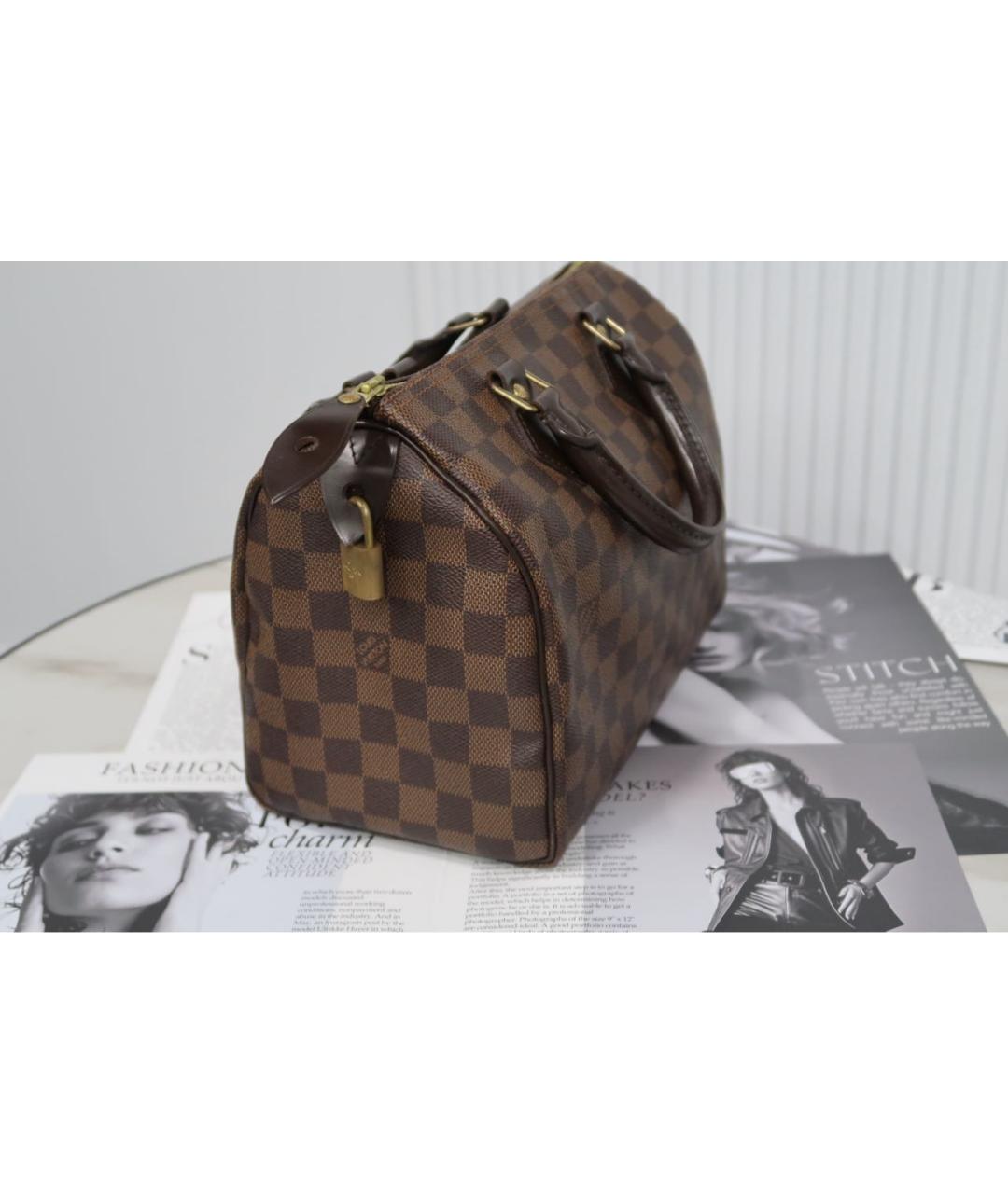 LOUIS VUITTON Коричневая сумка с короткими ручками, фото 6