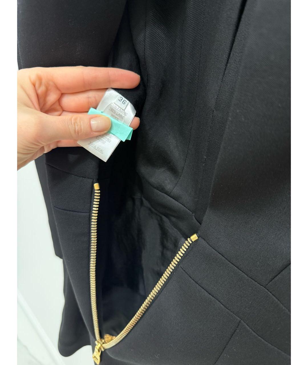 BALMAIN Черное шерстяное коктейльное платье, фото 6