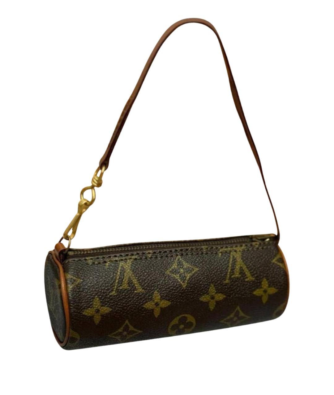 LOUIS VUITTON Коричневая кожаная сумка с короткими ручками, фото 1