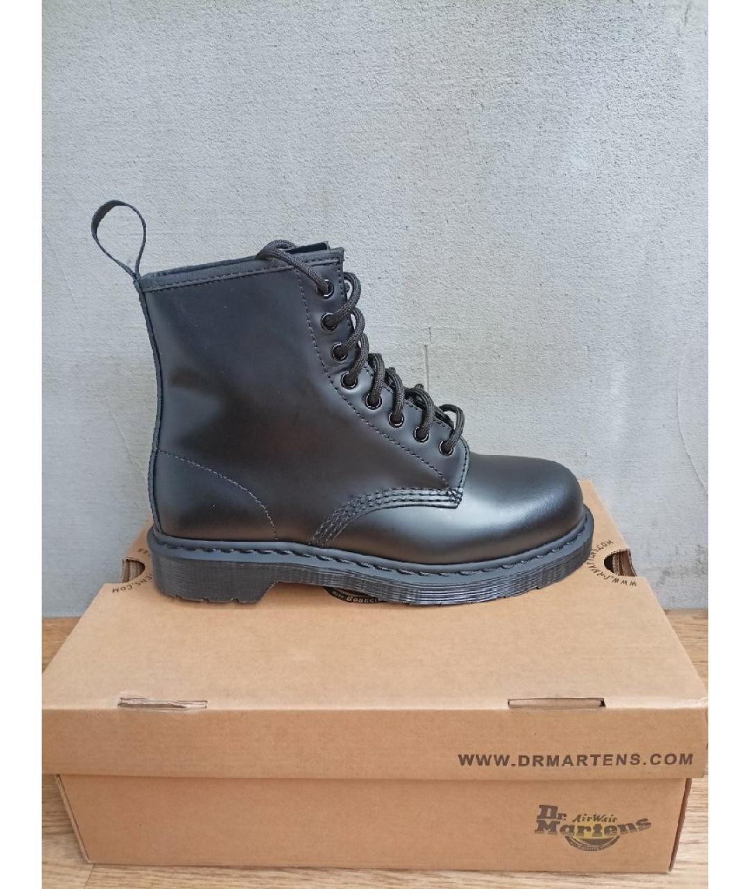 DR. MARTENS Черные кожаные ботинки, фото 9