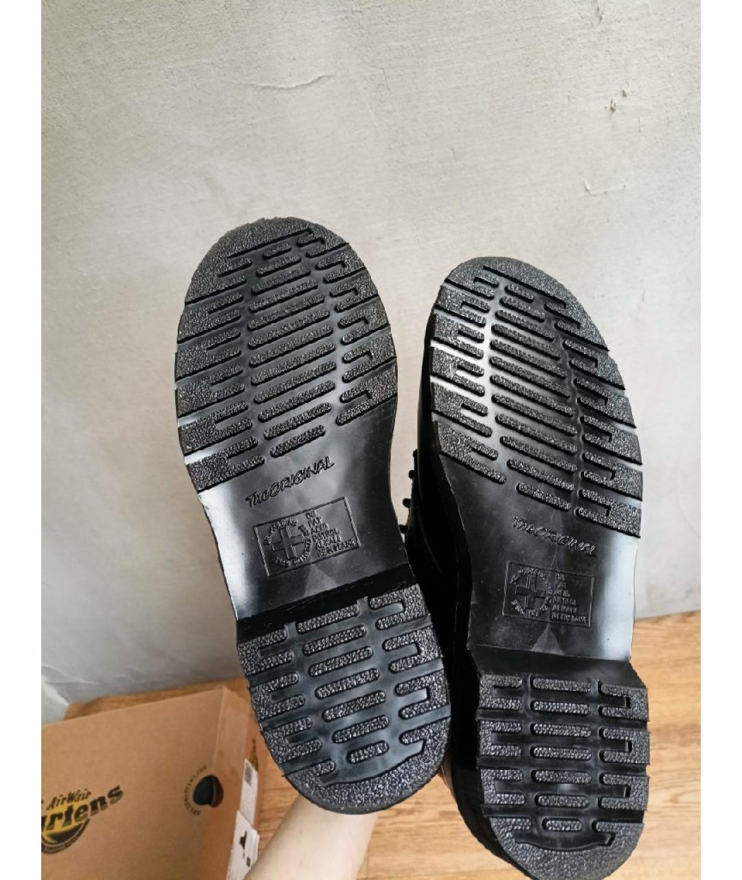 DR. MARTENS Черные кожаные ботинки, фото 6