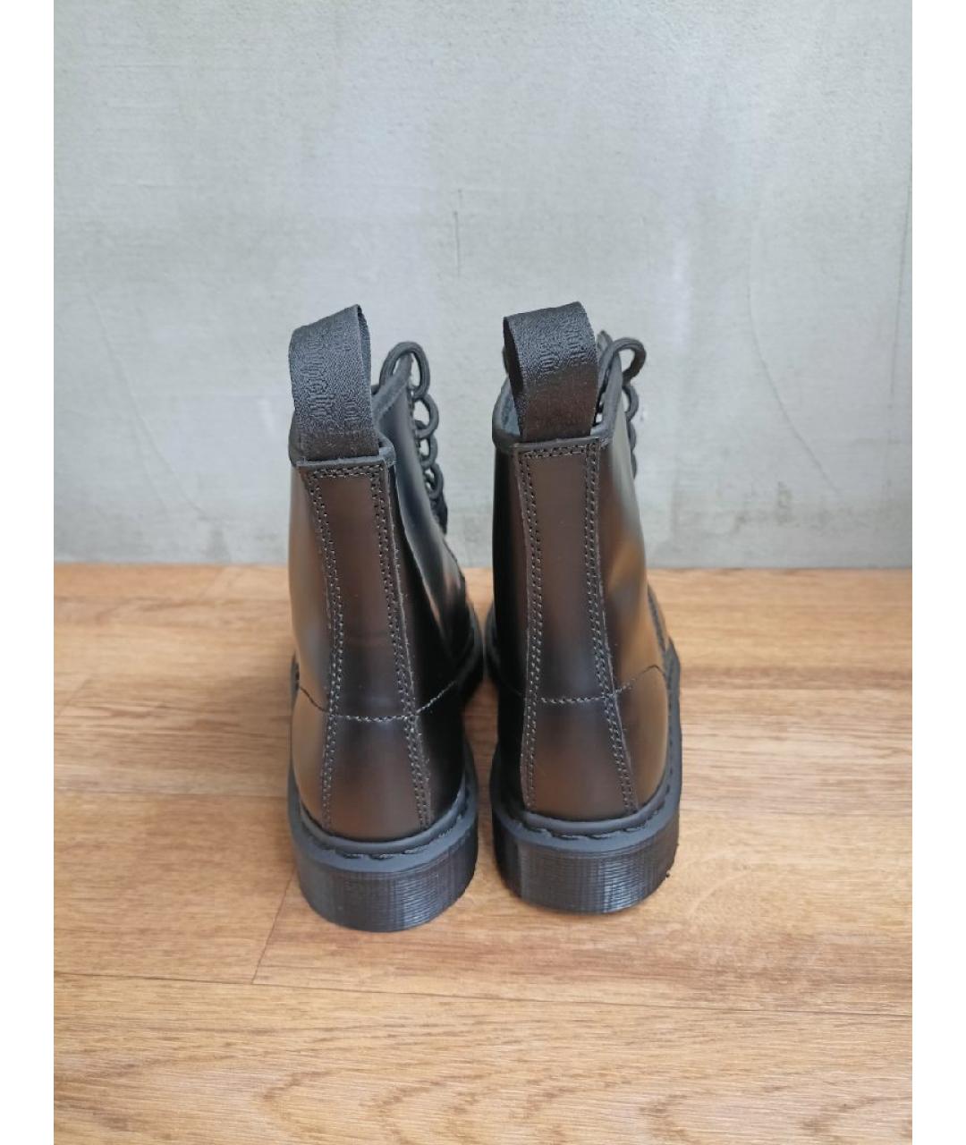 DR. MARTENS Черные кожаные ботинки, фото 4