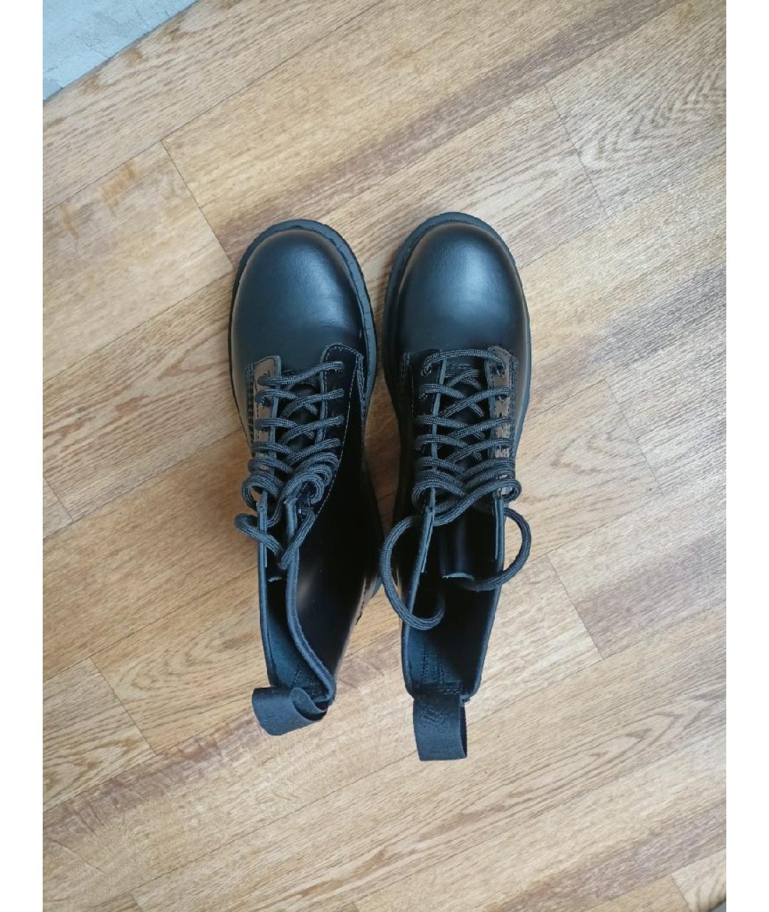 DR. MARTENS Черные кожаные ботинки, фото 3