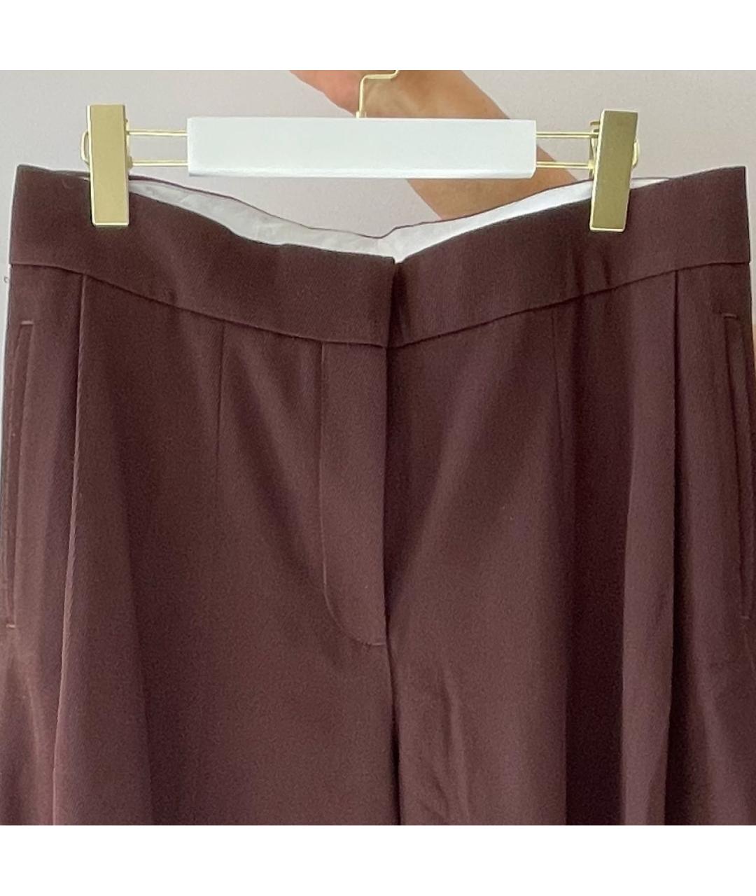 COS Коричневые шерстяные брюки широкие, фото 3