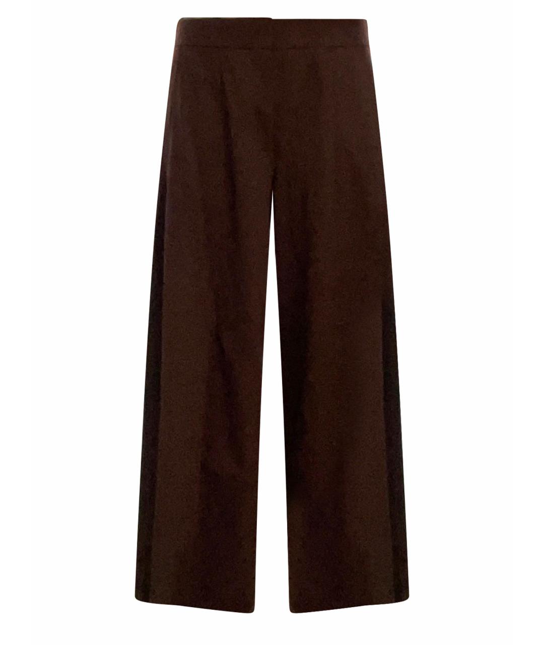 COS Коричневые шерстяные брюки широкие, фото 1