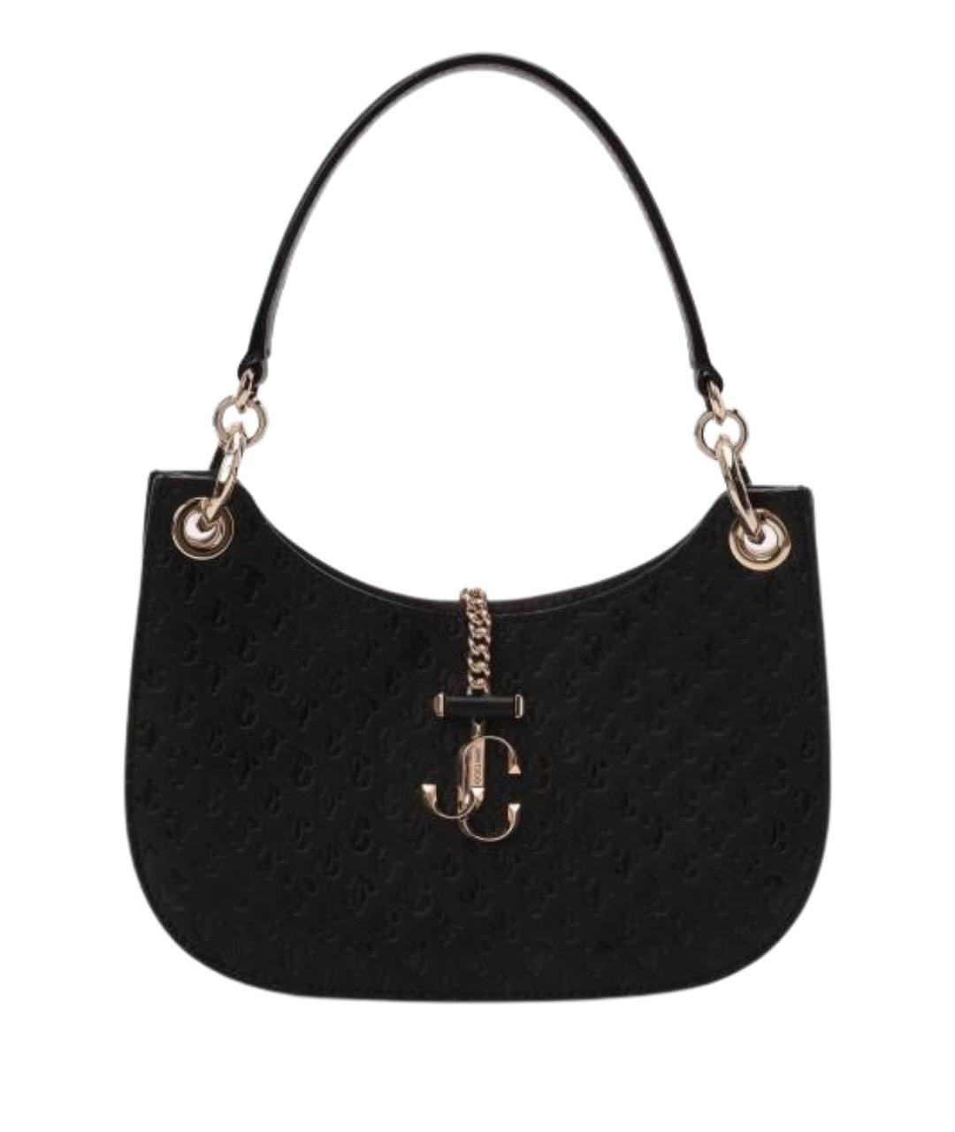 JIMMY CHOO Черная сумка через плечо из лакированной кожи, фото 1