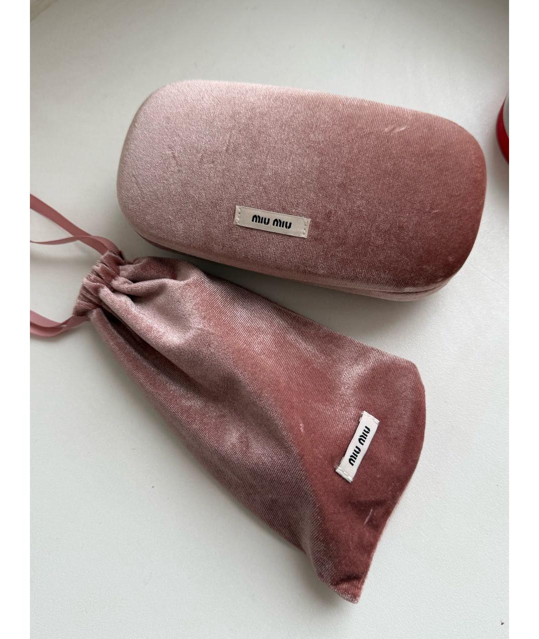 MIU MIU Желтые металлические солнцезащитные очки, фото 5