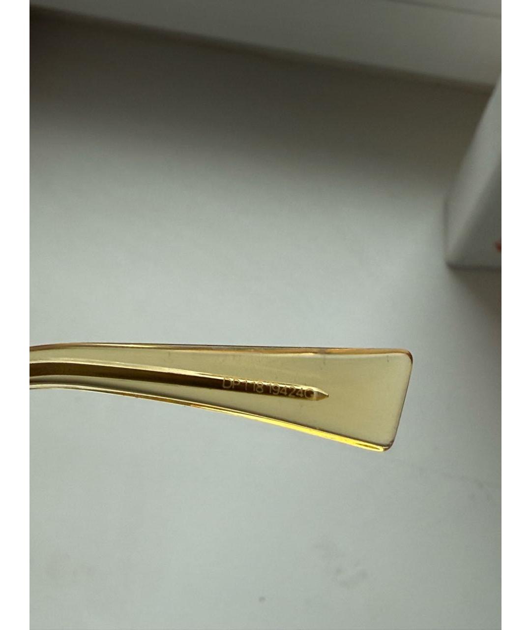 MIU MIU Желтые металлические солнцезащитные очки, фото 4