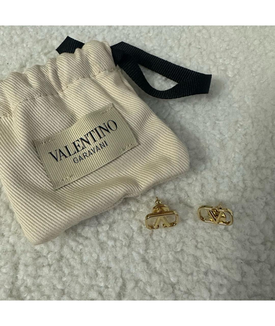 VALENTINO Золотые латунные серьги, фото 4