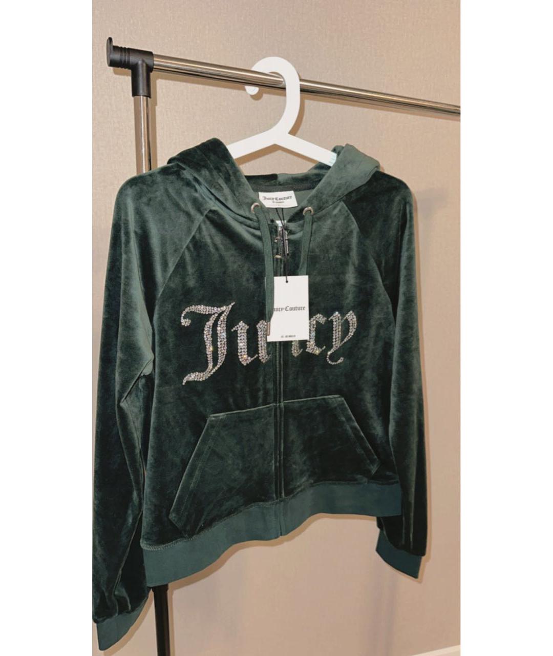 JUICY COUTURE Зеленый велюровый спортивные костюмы, фото 3