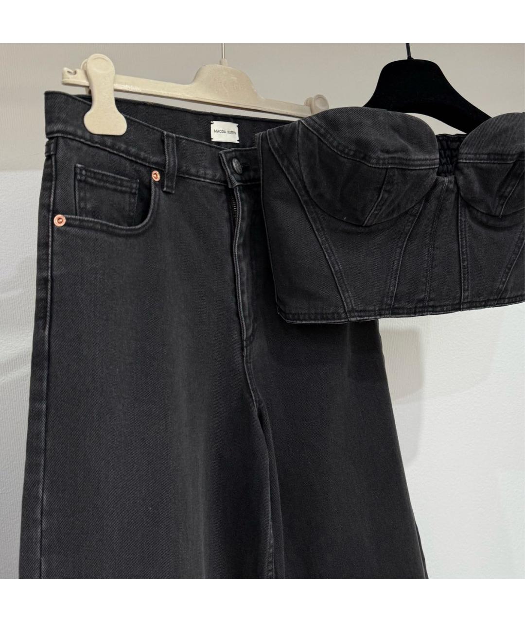 MAGDA BUTRYM Серый хлопковый костюм с брюками, фото 3