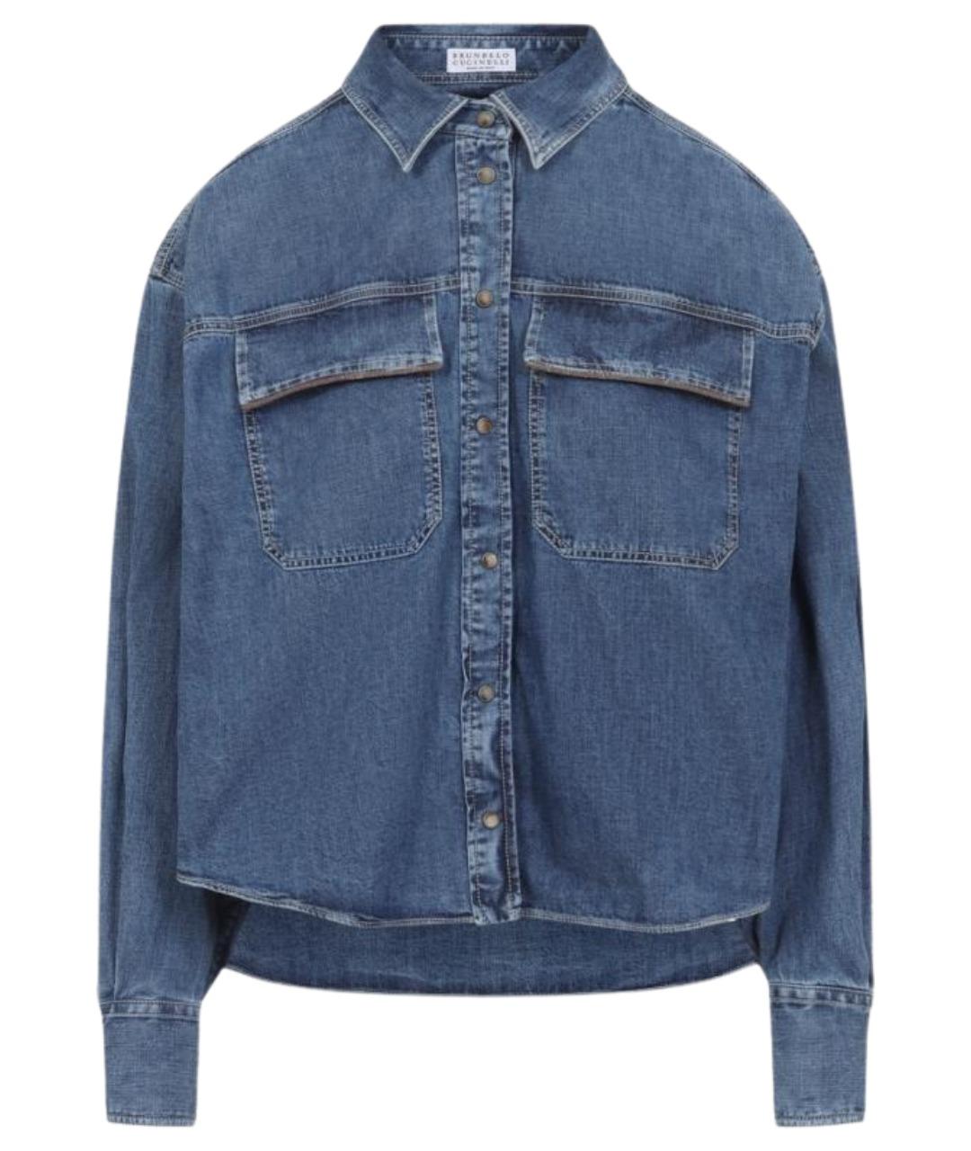 BRUNELLO CUCINELLI Синяя хлопковая куртка, фото 1