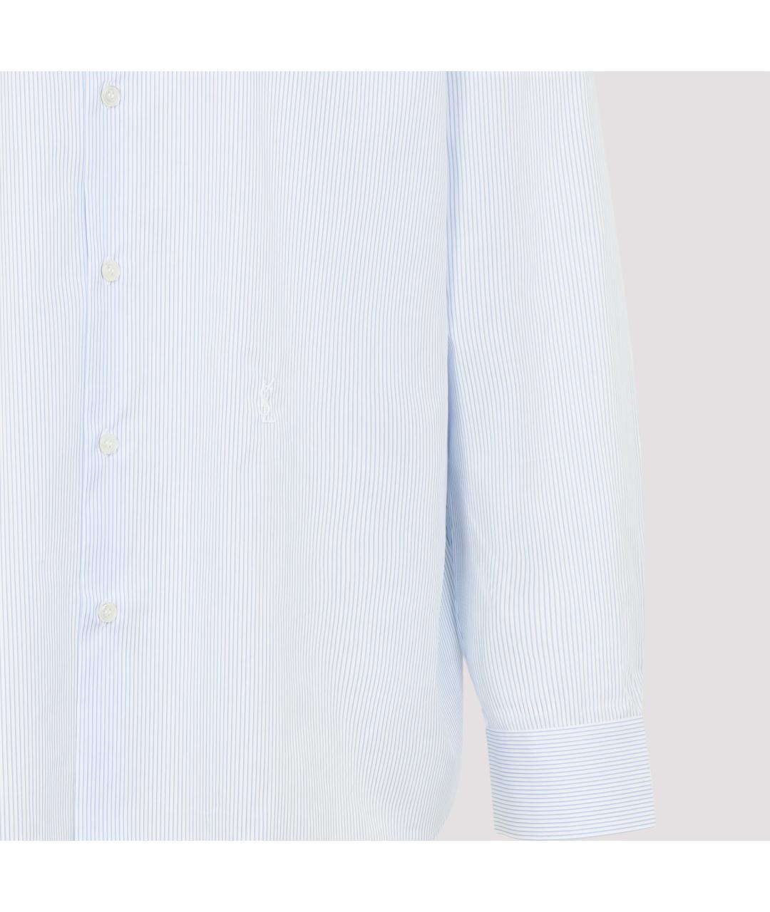 SAINT LAURENT Голубая хлопковая классическая рубашка, фото 2