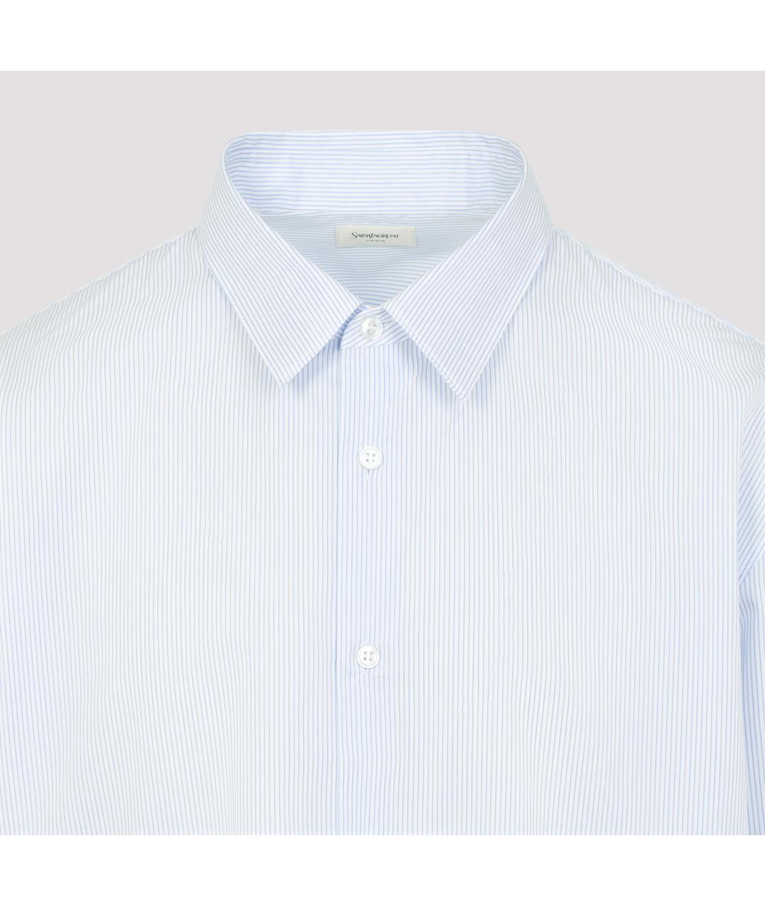 SAINT LAURENT Голубая хлопковая классическая рубашка, фото 3