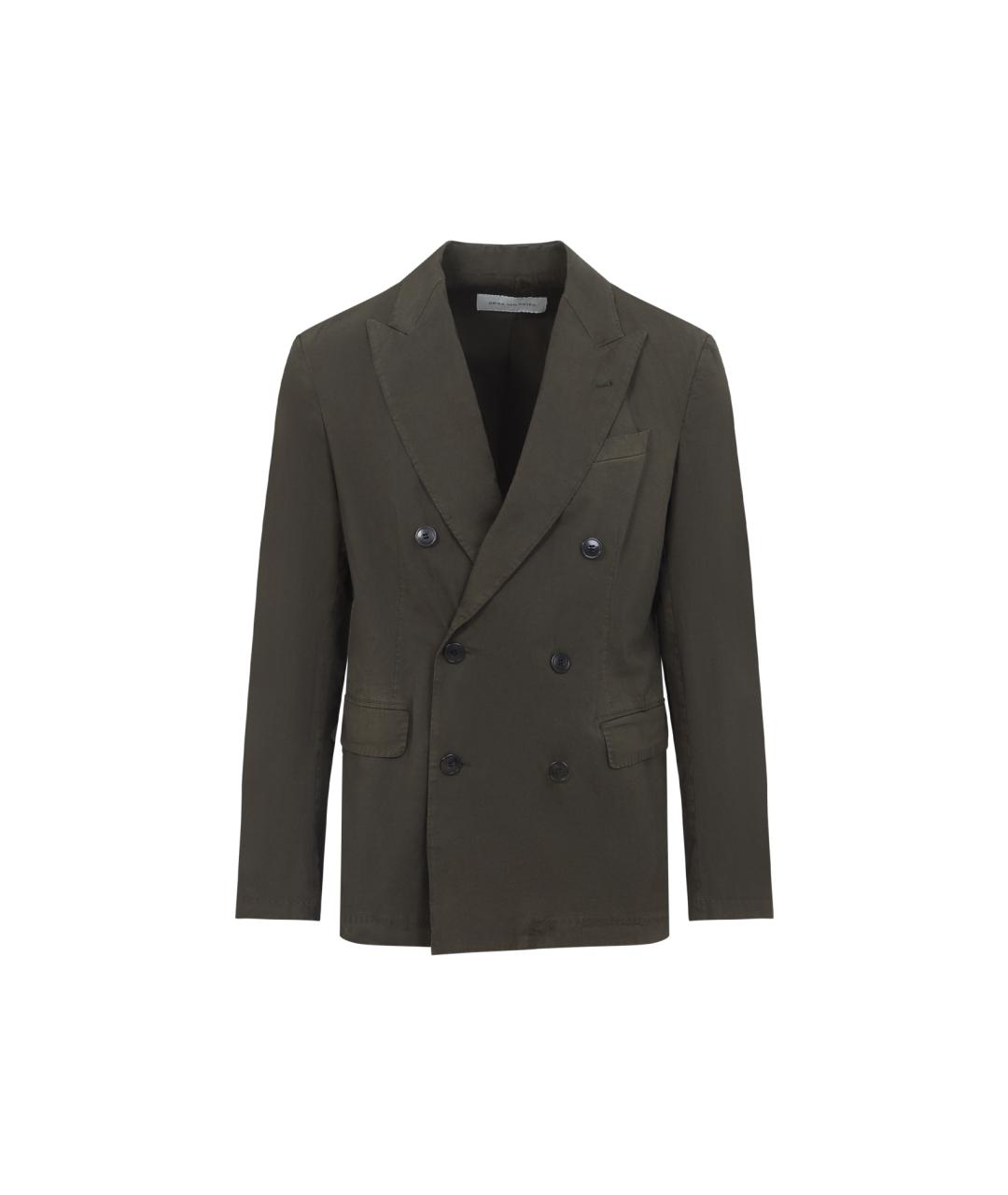 DRIES VAN NOTEN Хаки хлопковый пиджак, фото 1