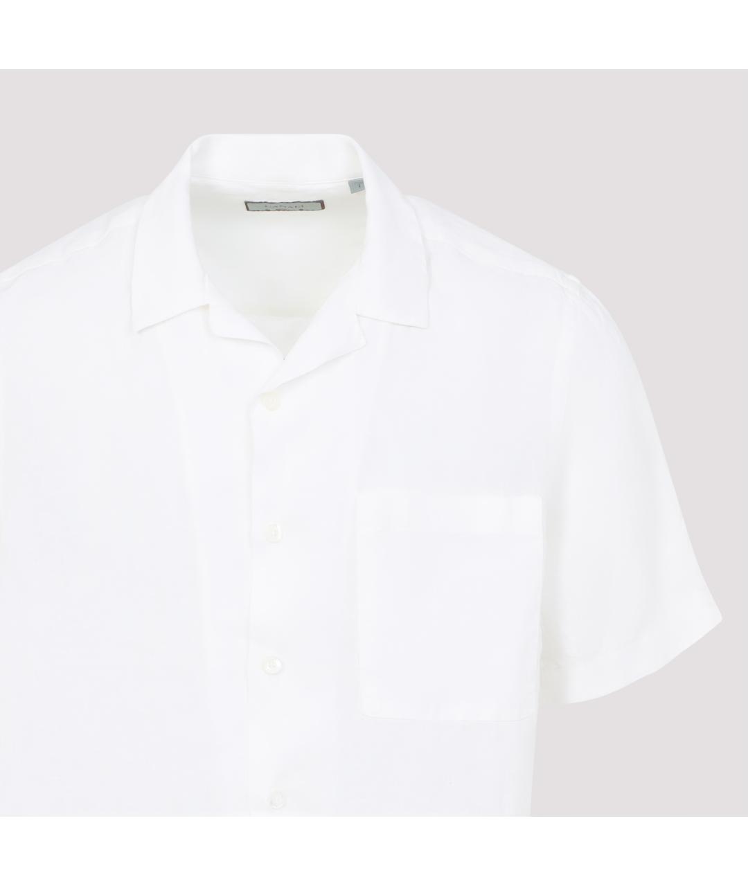 CANALI Белая льняная кэжуал рубашка, фото 3