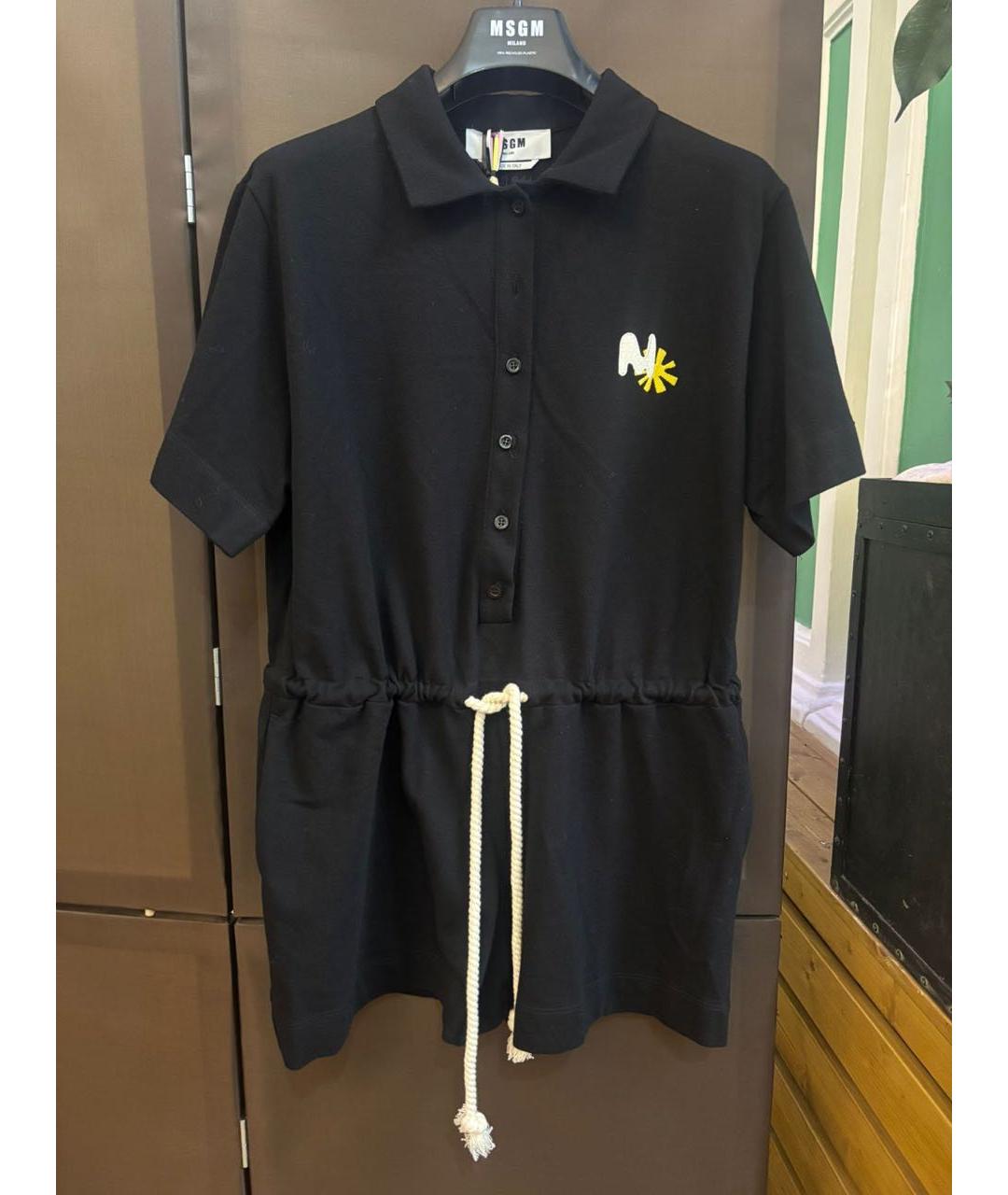 MSGM Черный хлопковый комбинезон, фото 3