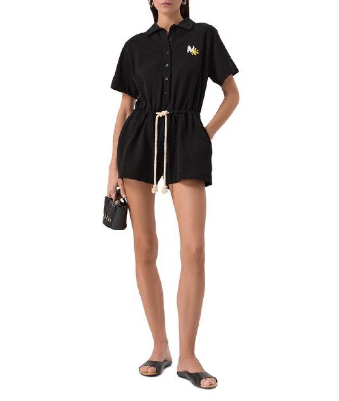 MSGM Черный хлопковый комбинезон, фото 2