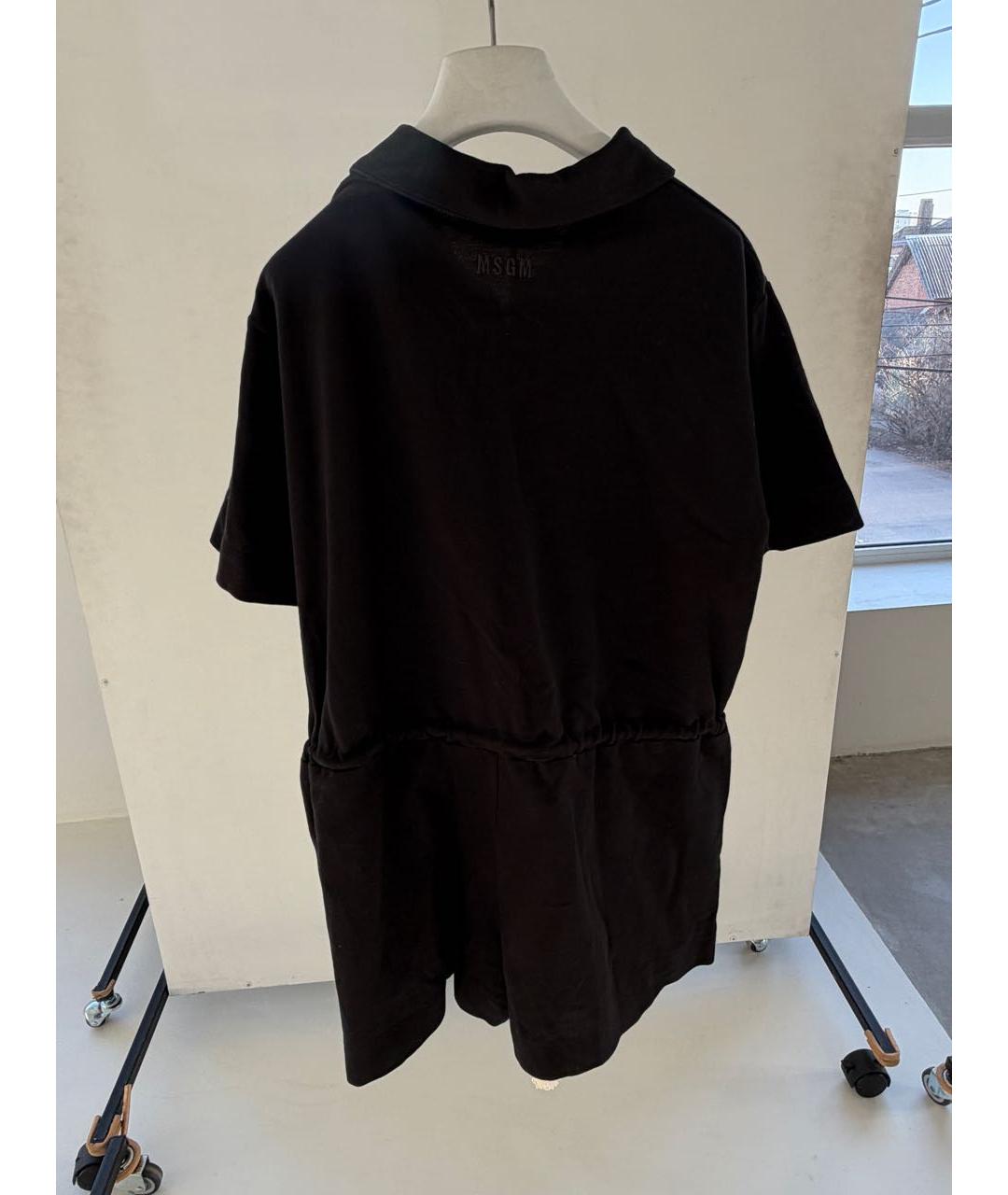 MSGM Черный хлопковый комбинезон, фото 6