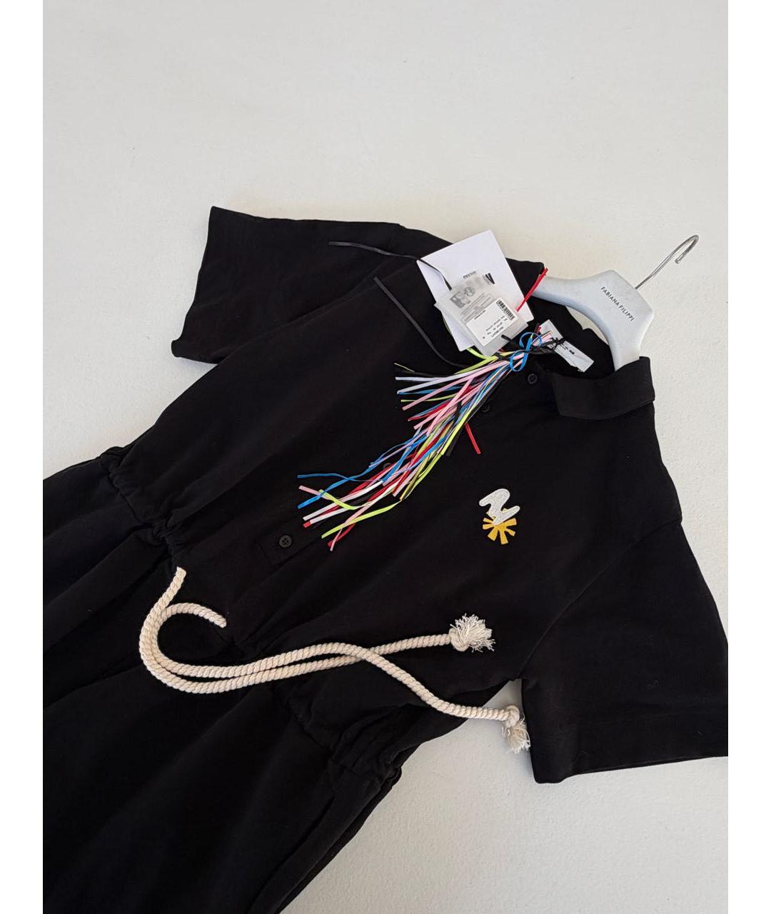 MSGM Черный хлопковый комбинезон, фото 4